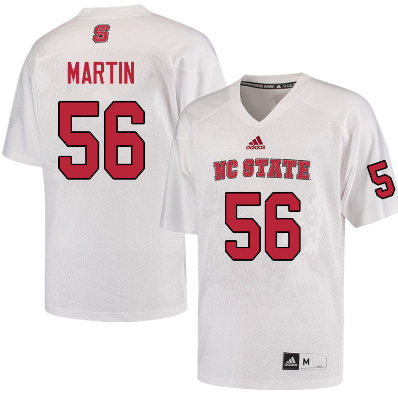 Men #56 Val Martin NC State Wolfpack College Football Jerseys Sale-White